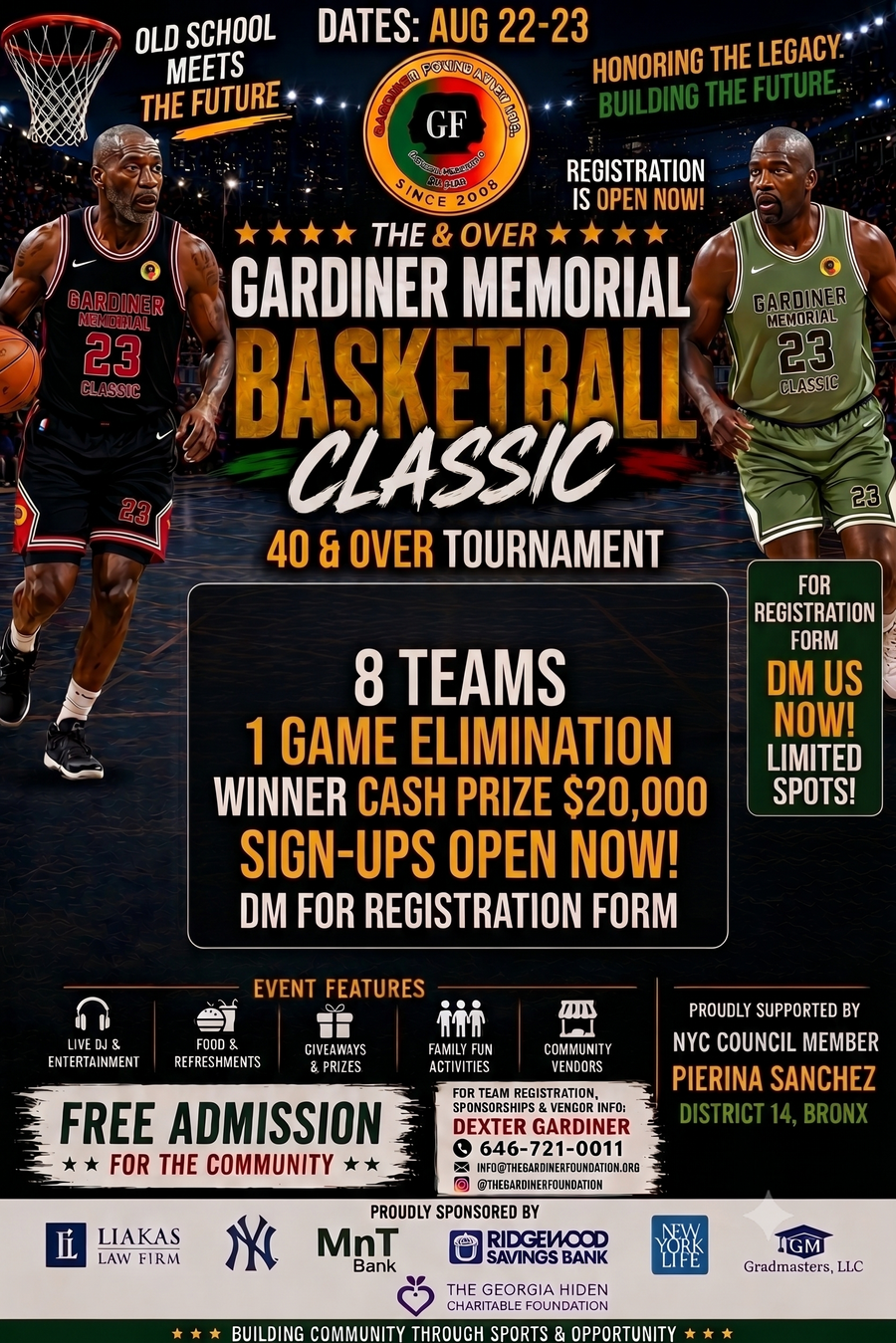 Join Us for The 20th Anniversary Gardiner Mermorial Basketball Classic